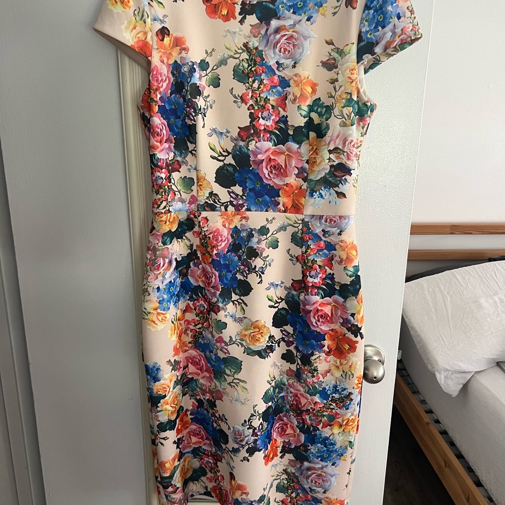 Betsey Johnson Floral Midi Sheath Dress